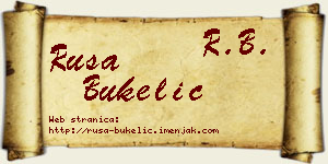 Rusa Bukelić vizit kartica